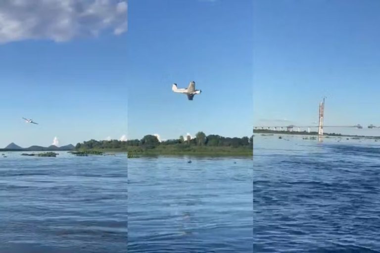 aviao-passa-por-baixo-de-ponte-em-obras-da-rota-bioceanica-e-voo-vira-alvo-da-policia