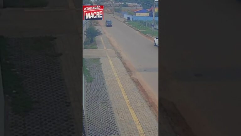 Vídeo: Imagens mostram momento do acidente que quase vitimou motociclista em Peixoto